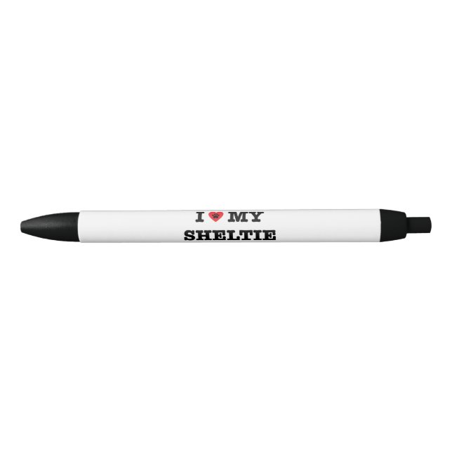 I Heart My Sheltie Black Ink Pen (Front)