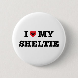 I Heart My Sheltie Button