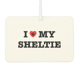 I Heart My Sheltie Car Air Freshener