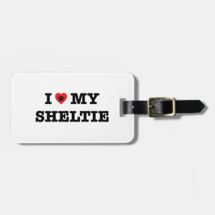I Heart My Sheltie Luggage Tag