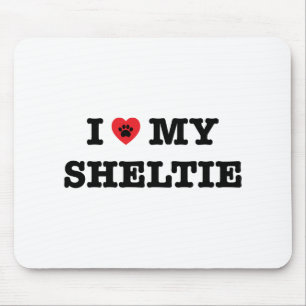 I Heart My Sheltie Mouse Mat