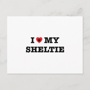 I Heart My Sheltie Postcard