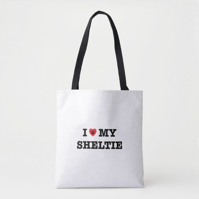 I Heart My Sheltie Tote Bag (Front)