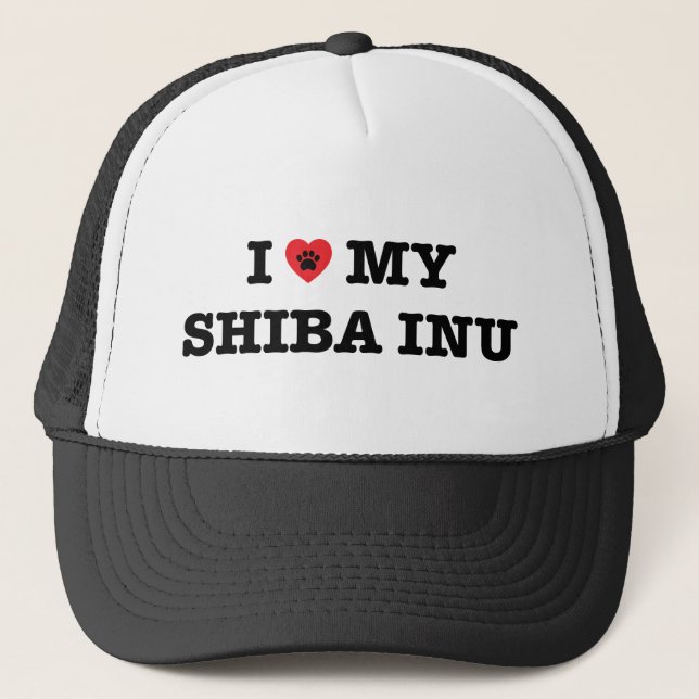 I Heart My Shiba Inu Trucker Hat (Front)