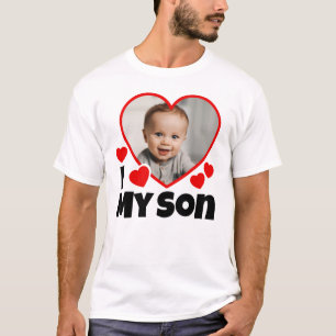 I Heart My Son Personalised Photo Light T-Shirt