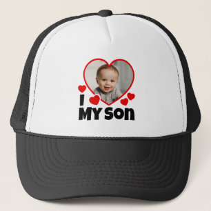 I Heart My Son Personalised Photo Trucker Hat