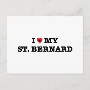 I Heart My St. Bernard Postcard