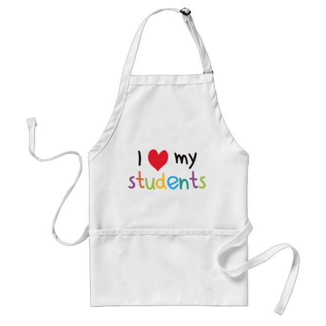 I Heart My Students Teacher Love Standard Apron (Front)