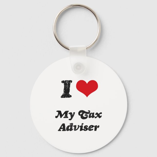 I heart My Tax Adviser Key Ring (Front)