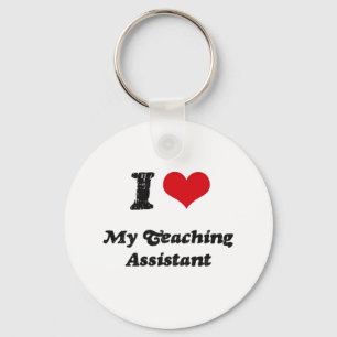 I heart My Teaching Assistant Key Ring