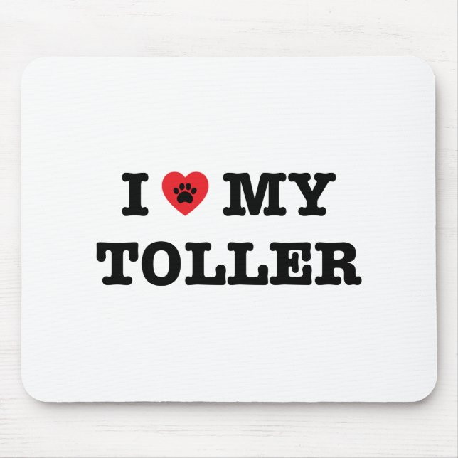 I Heart My Toller Mouse Mat (Front)