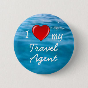 I Heart My Travel Agent 6 Cm Round Badge