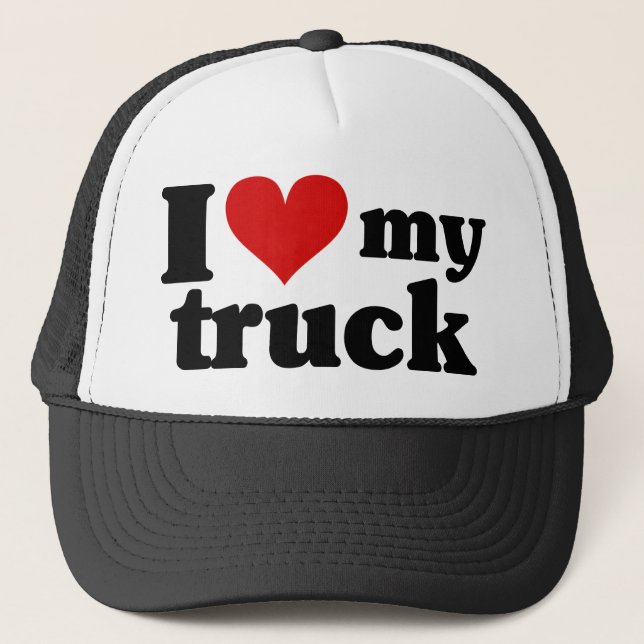 I Heart My Truck Trucker Hat (Front)