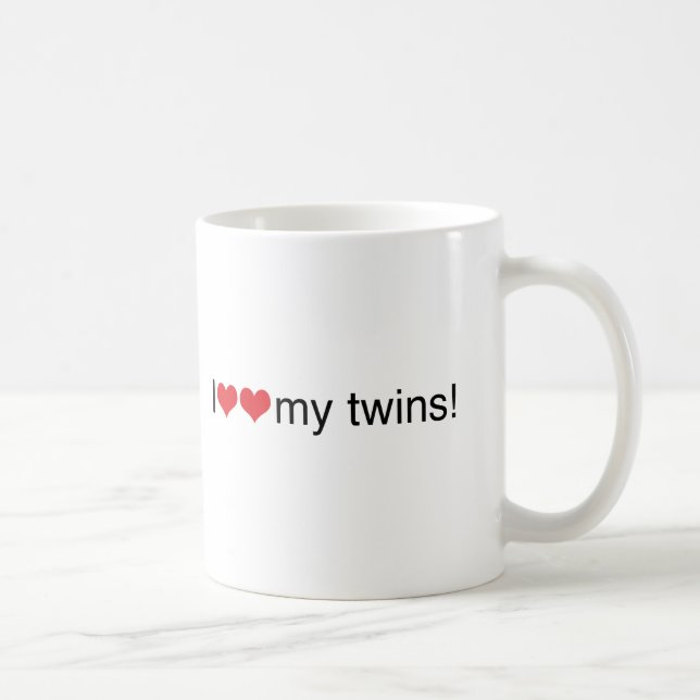 I Heart My Twins Coffee Mug (Right)