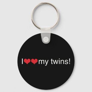 I Heart My Twins Key Ring