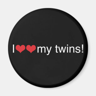 I Heart My Twins Magnet