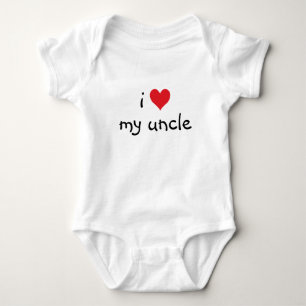 I Heart My Uncle Baby Bodysuit
