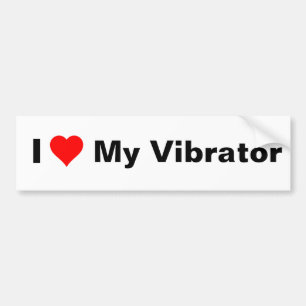 I Heart My Vibrator Bumper Sticker