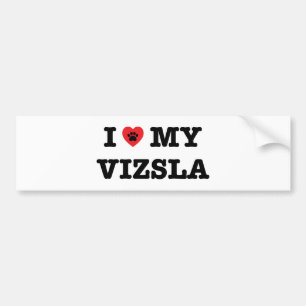I Heart My Vizsla Bumper Sticker