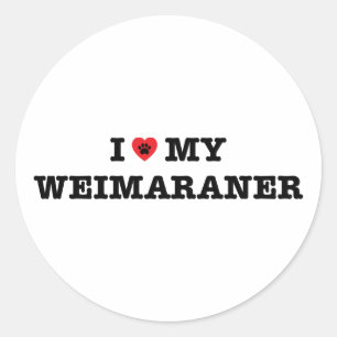 I Heart My Weimaraner Sticker
