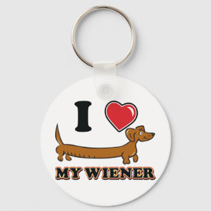 I-HEART-MY-WEINER KEY RING
