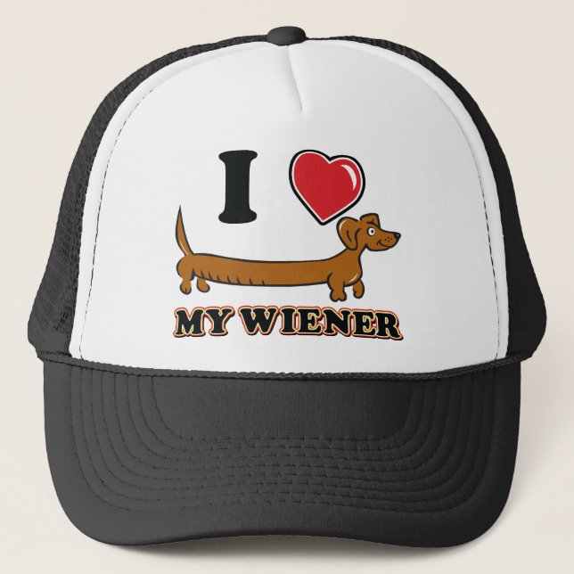 I-HEART-MY-WEINER TRUCKER HAT (Front)
