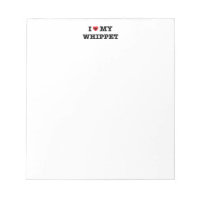 I Heart My Whippet Notepad