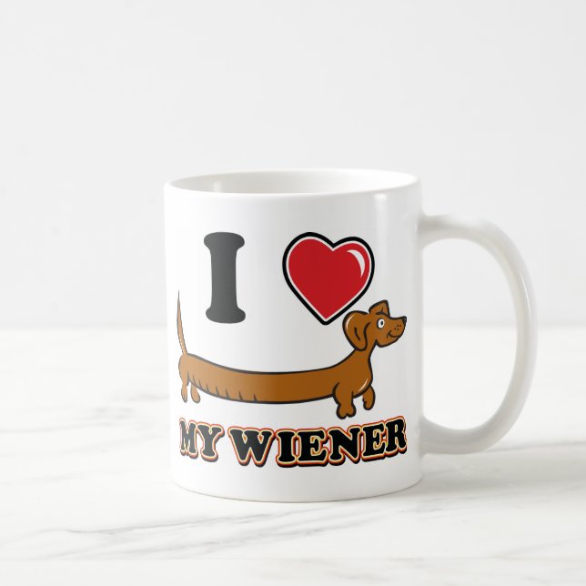 I Heart my Wiener Coffee Mug (Right)