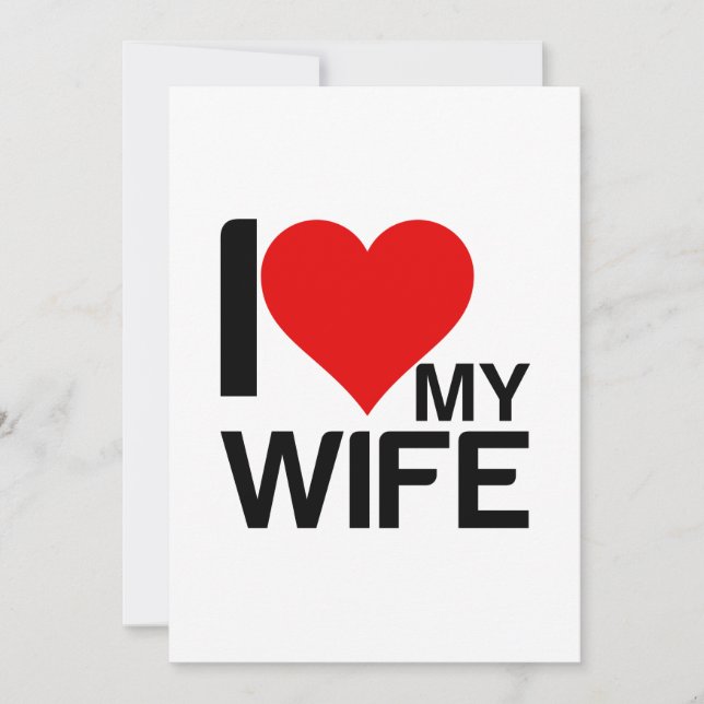 I HEART MY WIFE THANK YOU CARD (Front)