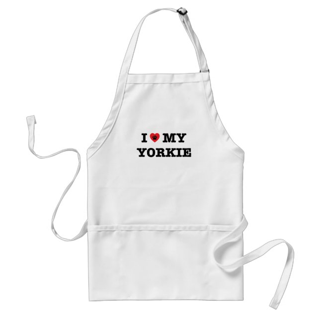 I Heart My Yorkie Apron (Front)