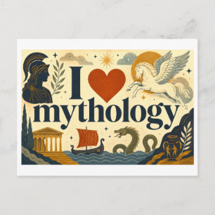 "I [Heart] Mythology" Postcard