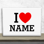I Heart Name Acrylic Award<br><div class="desc">Write your desired Name or Text on the name Section.</div>
