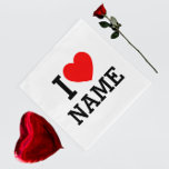 I Heart Name Bandana<br><div class="desc">Write your desired Name or Text on the name Section.</div>