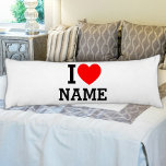 I Heart Name Body Cushion<br><div class="desc">Write your desired Name or Text on the name Section.</div>