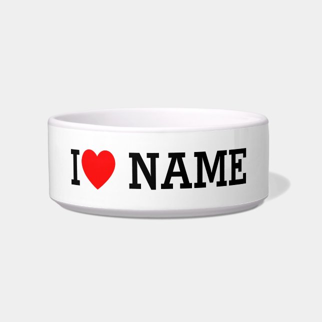 I Heart Name Bowl (Front)