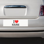 I Heart Name Car Magnet<br><div class="desc">Write your desired Name or Text on the name Section.</div>