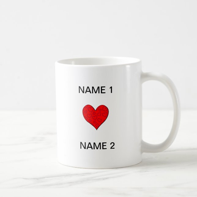 I Heart Name Coffee Mug (Right)