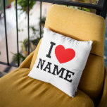 I Heart Name Cushion<br><div class="desc">Write your desired Name or Text on the name Section.</div>