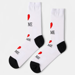 I heart name (customisable) socks