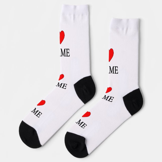 I heart name (customisable) socks (Left)