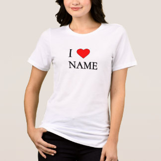 I heart name (customisable) Tri-Blend shirt