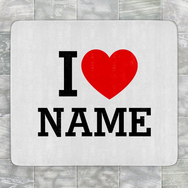 I Heart Name Cutting Board (Creator Uploaded)