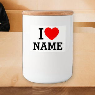 I Heart Name Food Label