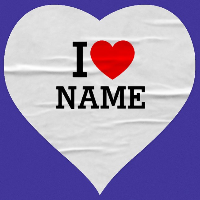 I Heart Name Heart Sticker (Creator Uploaded)