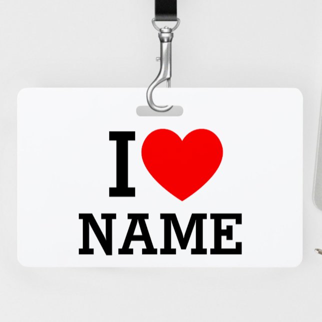 I Heart Name ID Badge (Creator Uploaded)