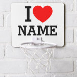 I Heart Name Mini Basketball Hoop<br><div class="desc">Write your desired Name or Text on the name Section.</div>