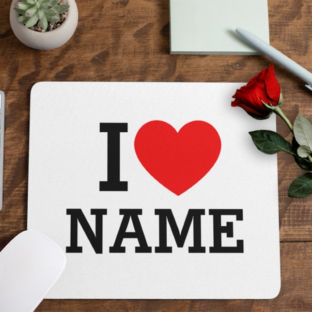 I Heart Name Mouse Mat (Creator Uploaded)
