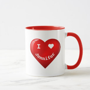I Heart Name Mug