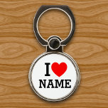 I Heart Name Phone Ring Stand<br><div class="desc">Write your desired Name or Text on the name Section.</div>