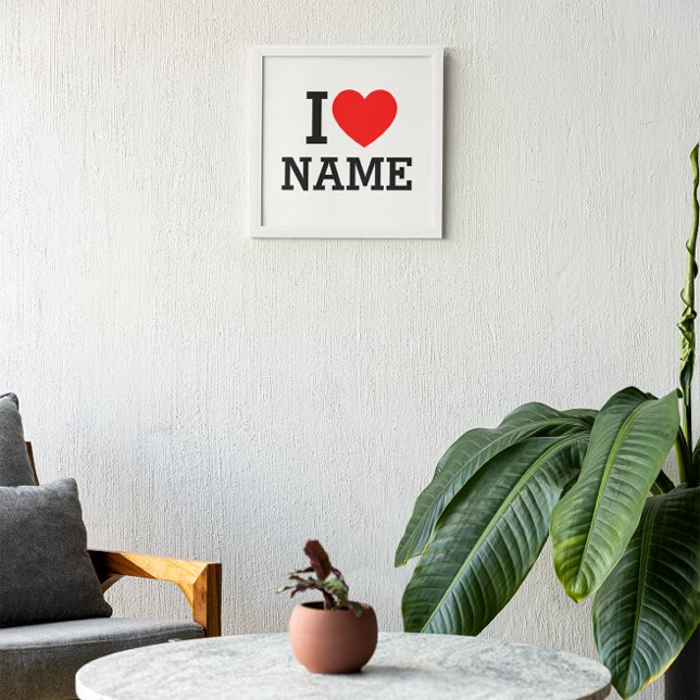 I Heart Name Photo Print (Creator Uploaded)